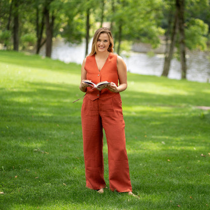 Classic Linen Waistcoat Ava