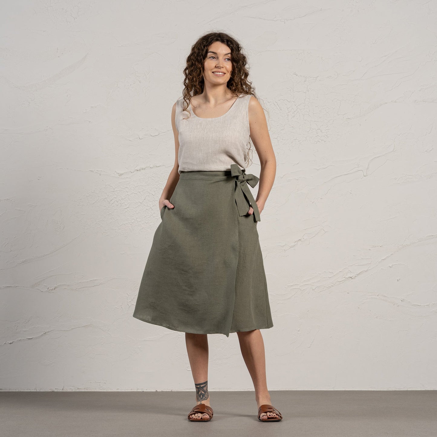 Linen Wrap Skirt Beverly