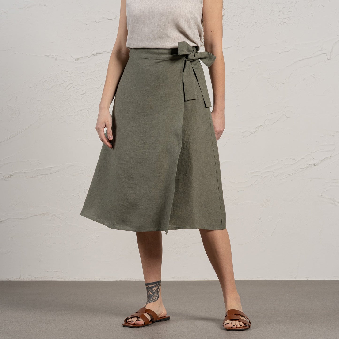 Linen Wrap Skirt Beverly