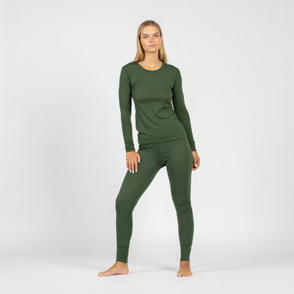 Women's 160 2-Piece Base Layer Set Dark Green
