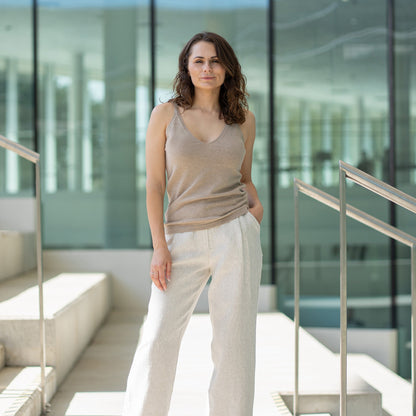 Women‘s Cashmere V-Neck Top Lumi