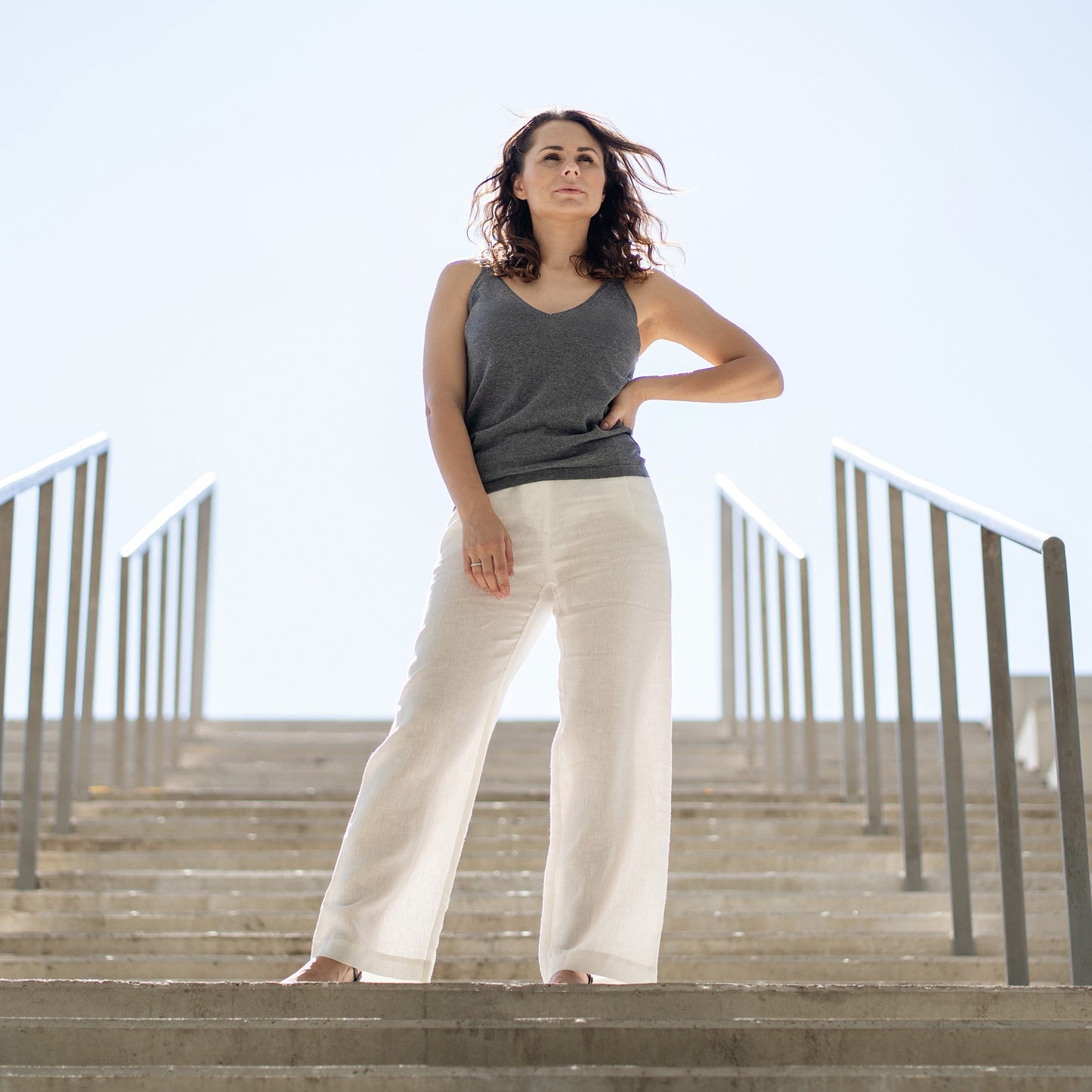 Women‘s Cashmere V-Neck Top Lumi