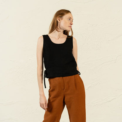 Crop Top with Side Ribbons Audrey