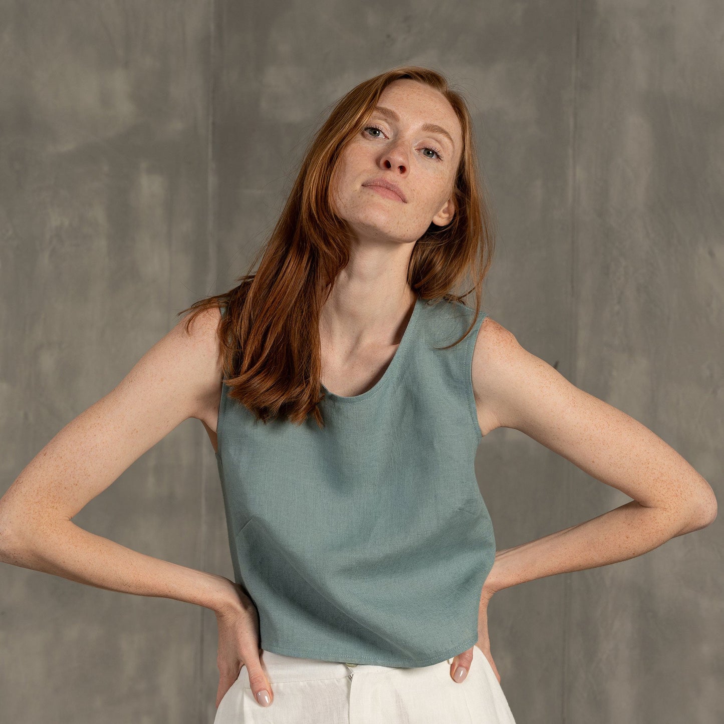 Pinafore Open Back Crop Top Serena