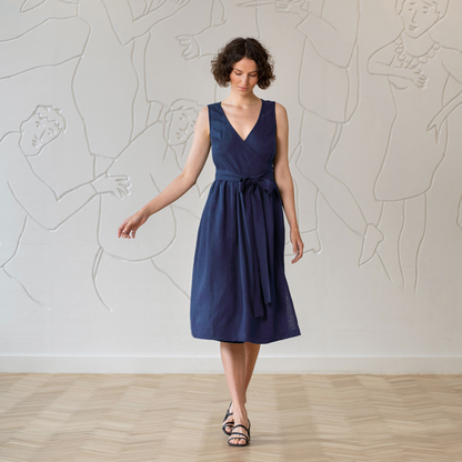 Linen Wrap Dress Macie