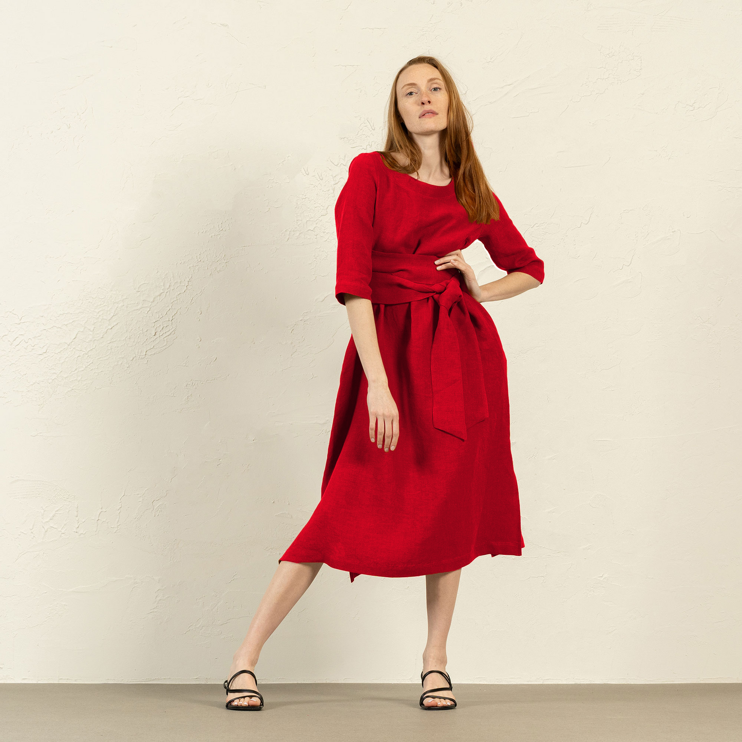 Casual Linen Wrap Dress Miley