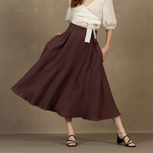 Linen Circle Skirt Evelyn