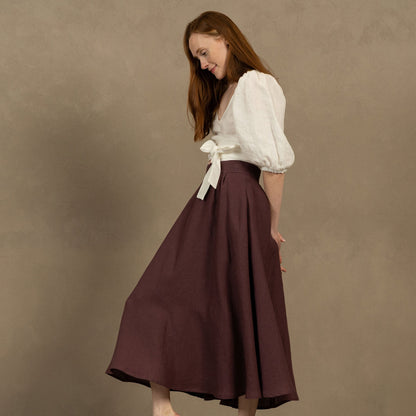 Linen Circle Skirt Evelyn