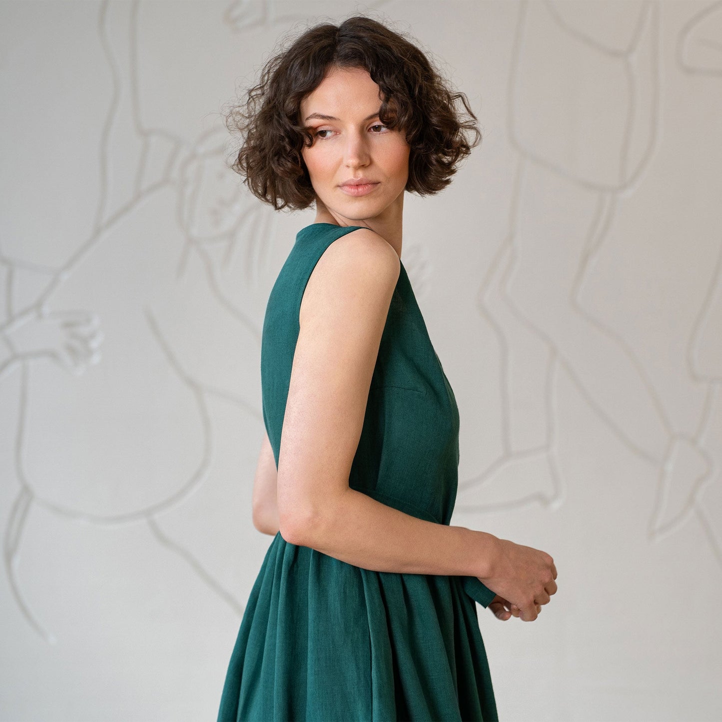 Linen Wrap Dress Macie