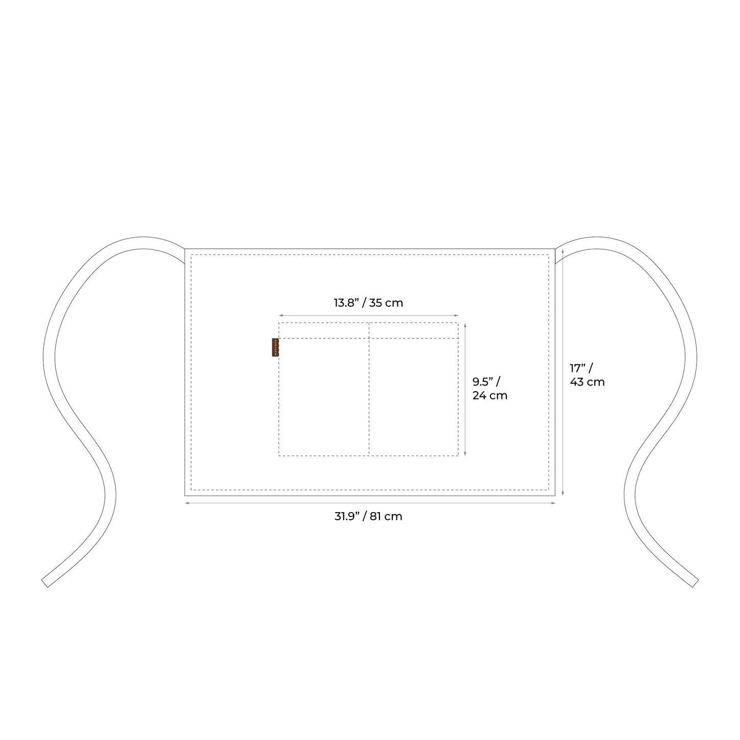 Natural Linen Half Apron