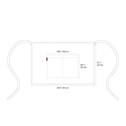Natural Linen Half Apron