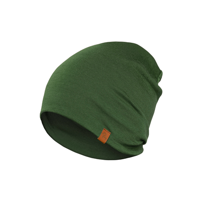 Unisex Merino Beanie Dark Green