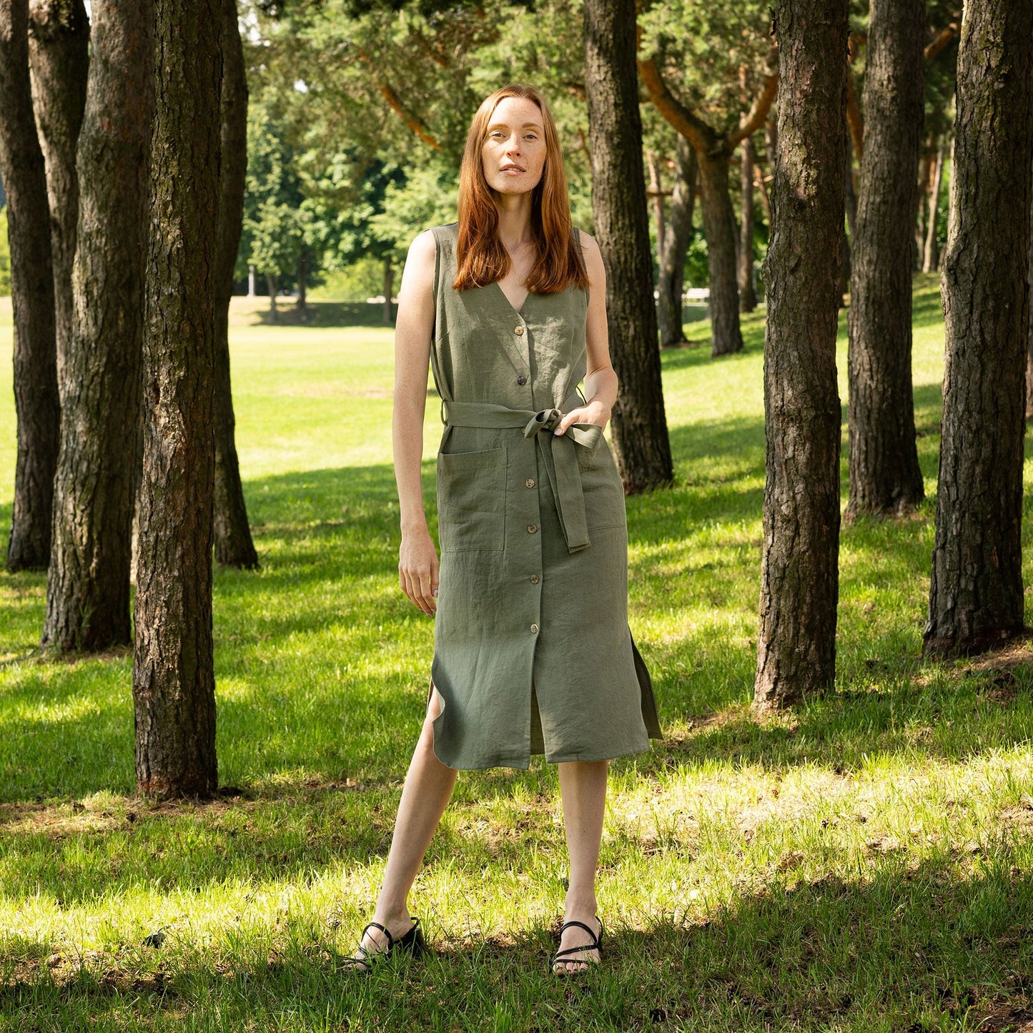 Linen Safari Dress Sierra