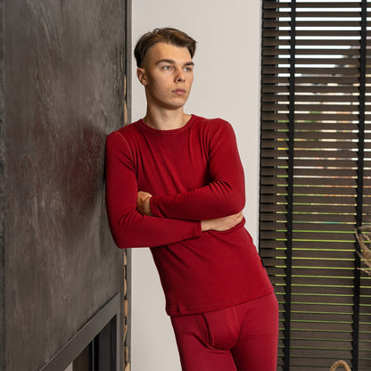 Men's 250 Thermal Long Sleeve Crew Royal Cherry