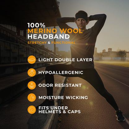 Men's Wide Headband Perfect Gray