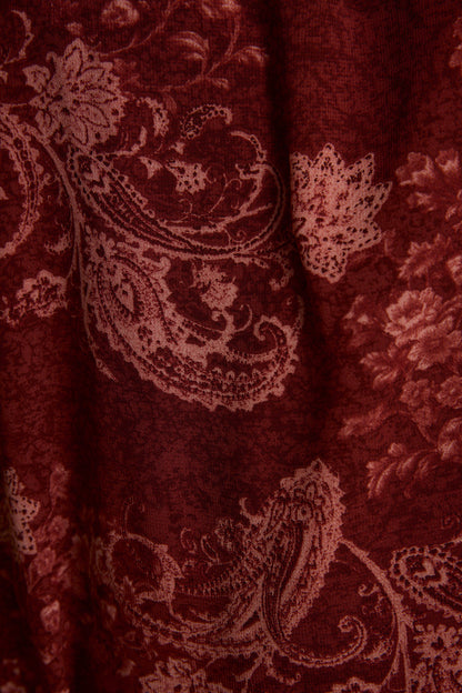 Mariana Mulberry Paisley Mini Dress