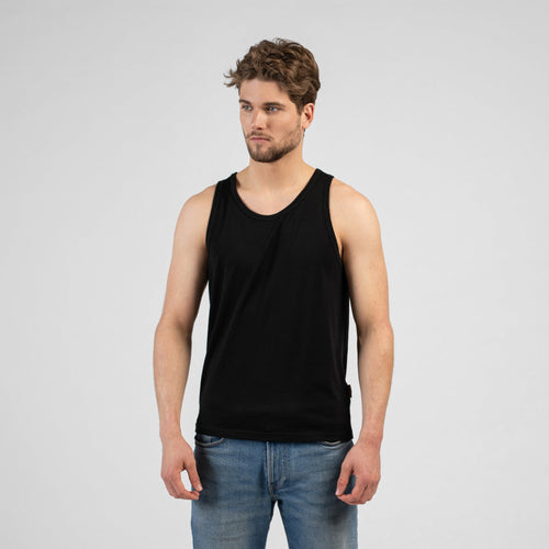 Men's Merino Tank Top Black