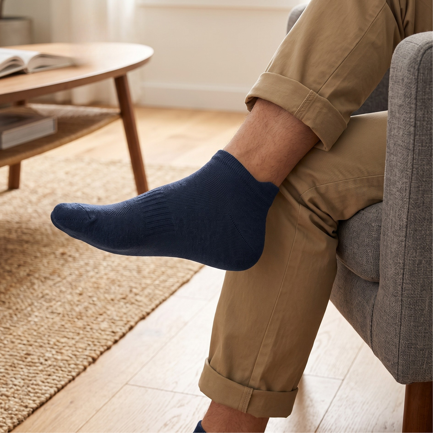 Men’s Breathable Cotton Summer Trainer Socks