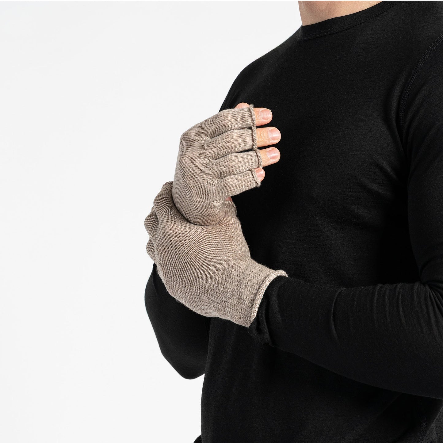Merino Fingerless Gloves for Men