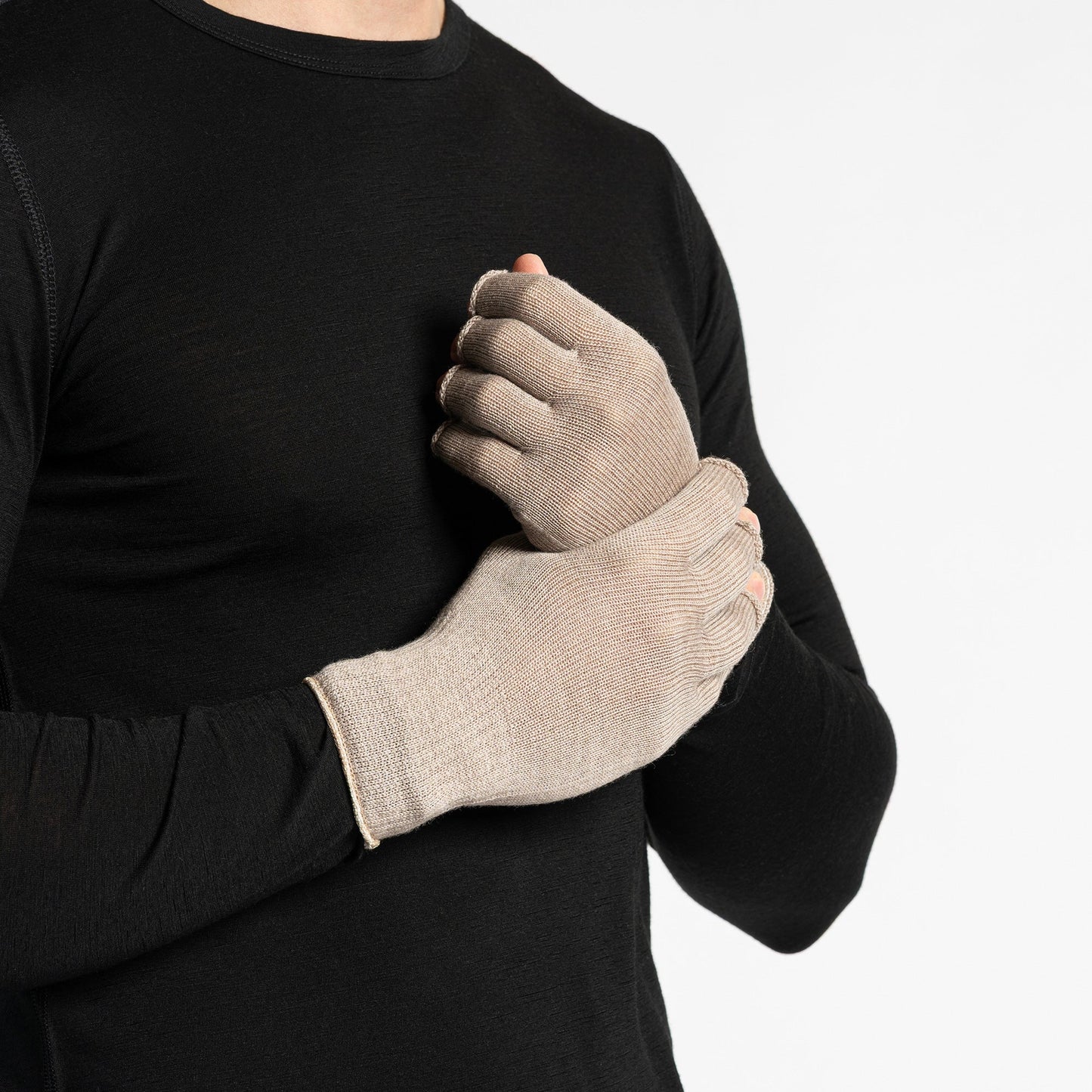 Men's Merino Wool Liner Beanie, Gaiter & Gloves 3-Piece