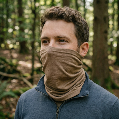 100% Merino Wool Long Neck Gaiter For Men