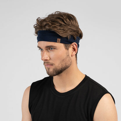 Men's 160 Merino Headband Navy Blue