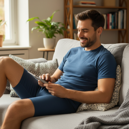 Men's T-Shirt & Boxers 2-Piece Denim