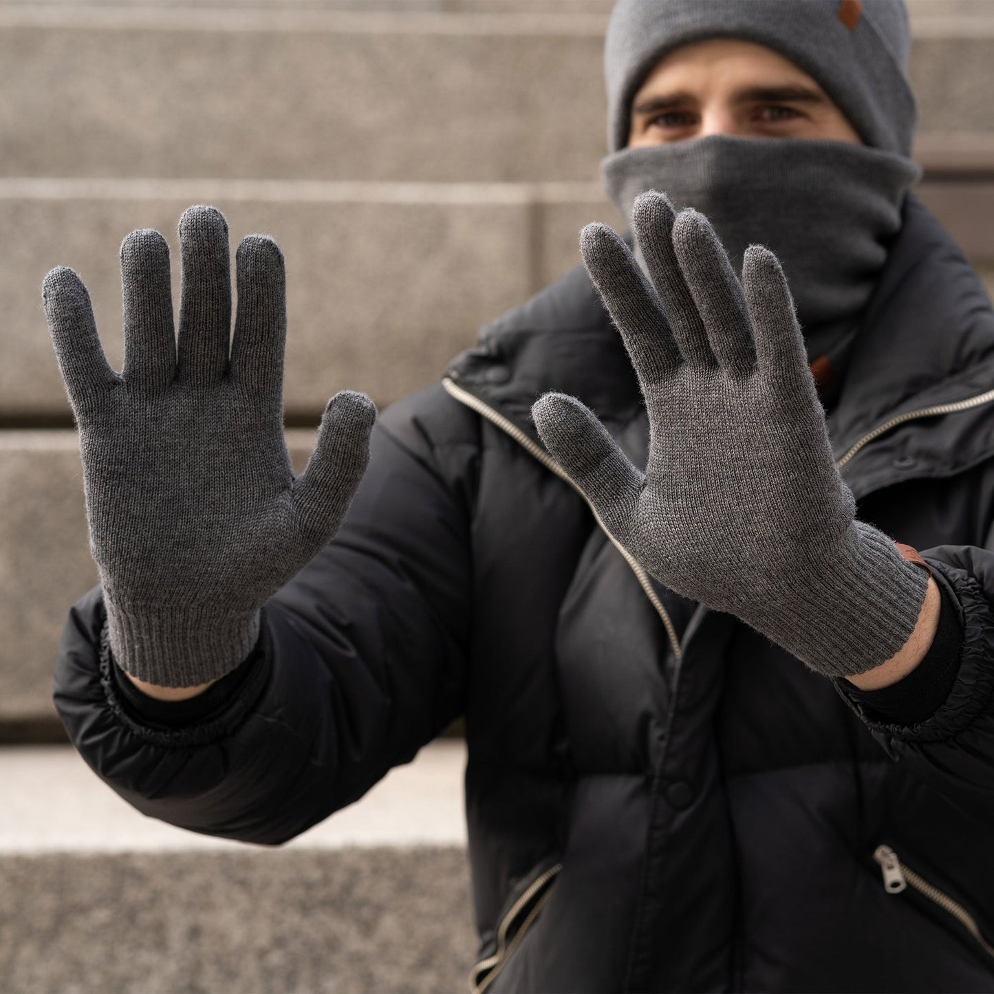 Men's Knit Gloves Merino