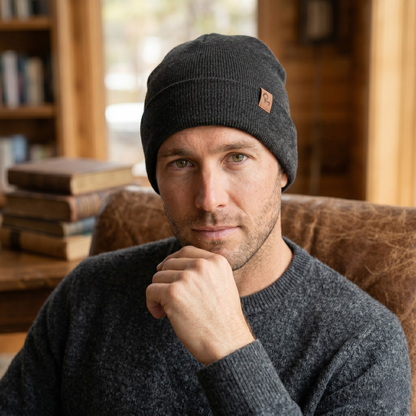 Men's Knit Beanie Cashmere Blend