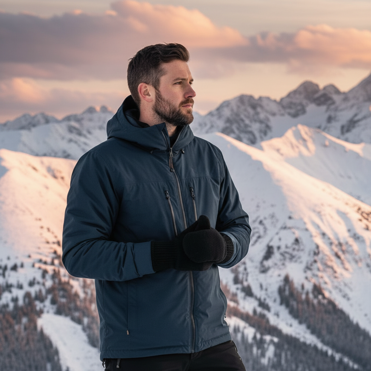 Knitted Merino Wool Mittens For Men