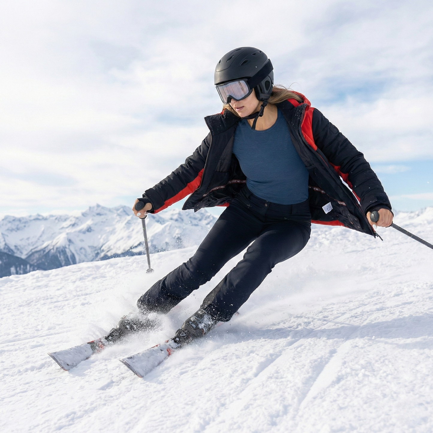 Women's 100% Merino Base Layer Set Denim