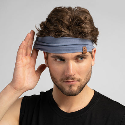Men's Light Merino Headband Dusty Blue