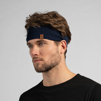 Men's 160 Merino Headband Navy Blue