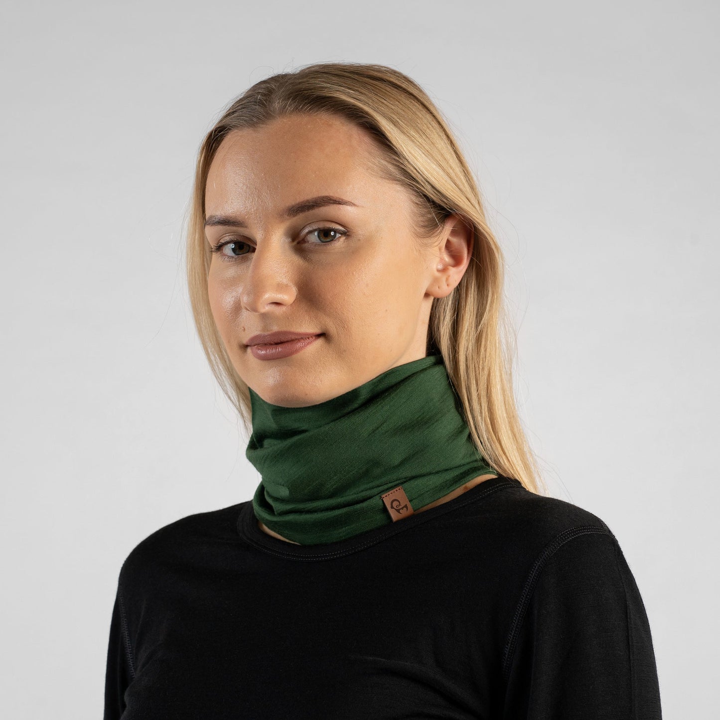 Women's 100% Merino Neck Gaiter Dark Green