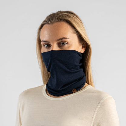 Women's 160gsm Merino Tube Neck Gaiter Navy Blue