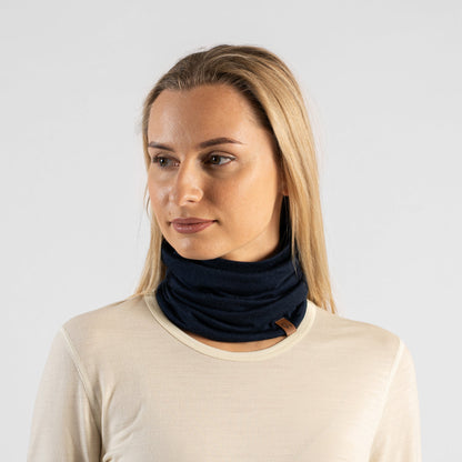Women's 160gsm Merino Tube Neck Gaiter Navy Blue