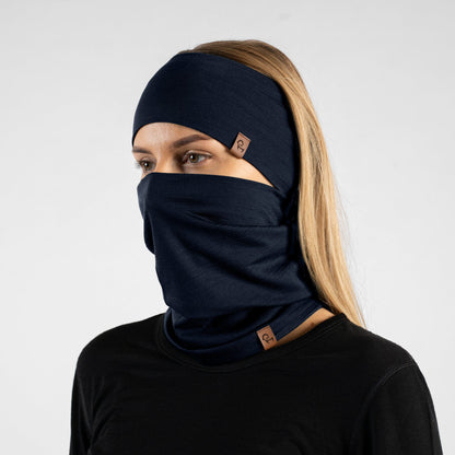 Women's Headband & Gaiter 2-Piece Navy Blue