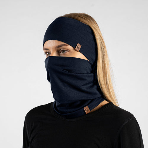 Women's Headband & Gaiter 2-Piece Navy Blue