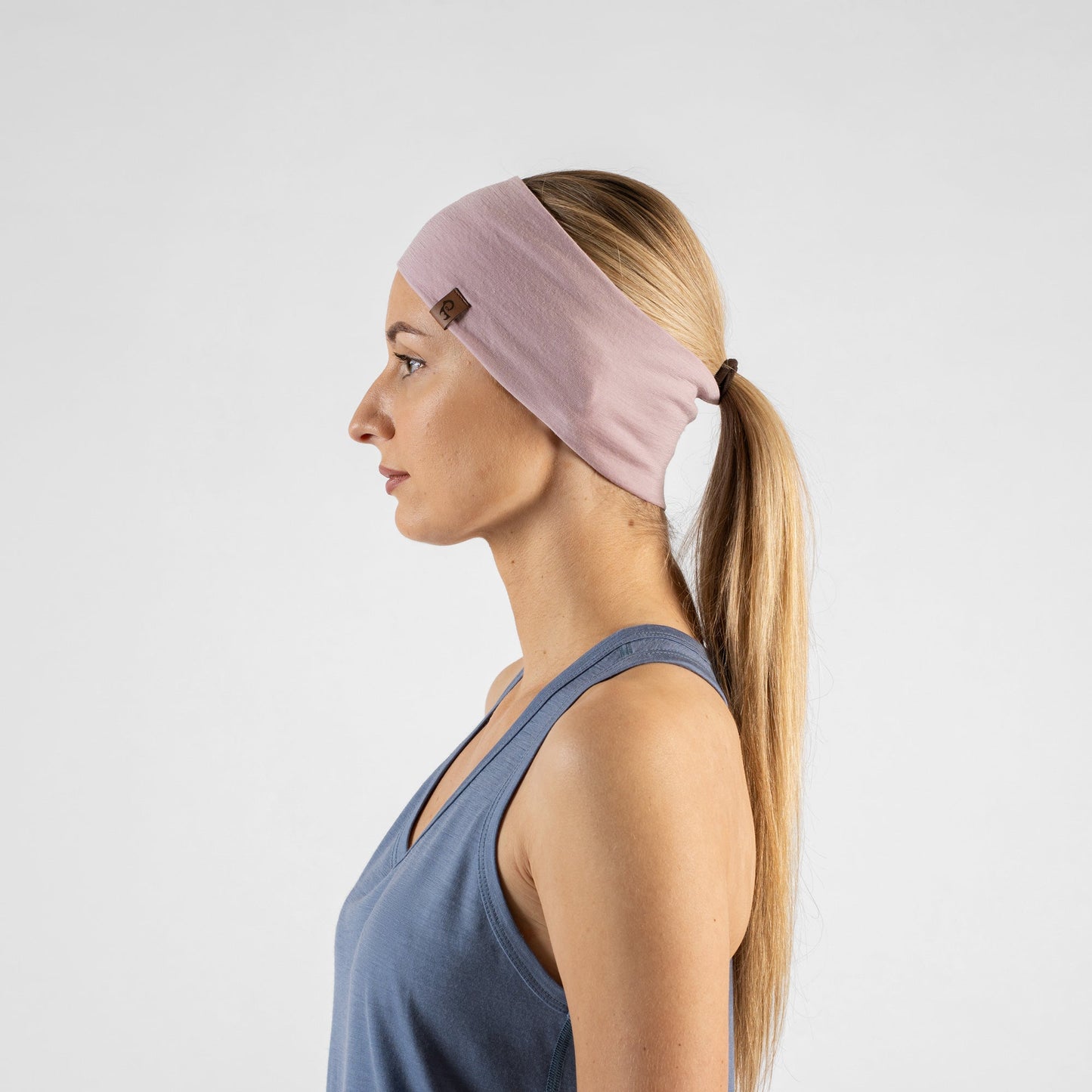 Women's Natural Merino Headband Dusty Pink