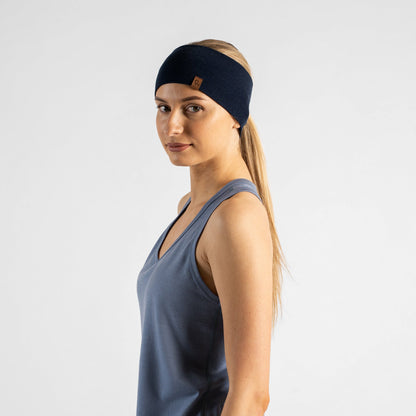 Women's 100% Merino Headband Navy Blue