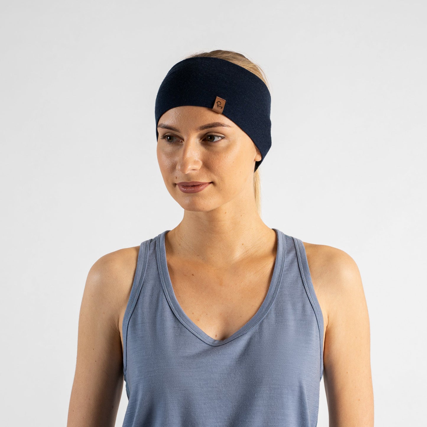 Women's 100% Merino Headband Navy Blue