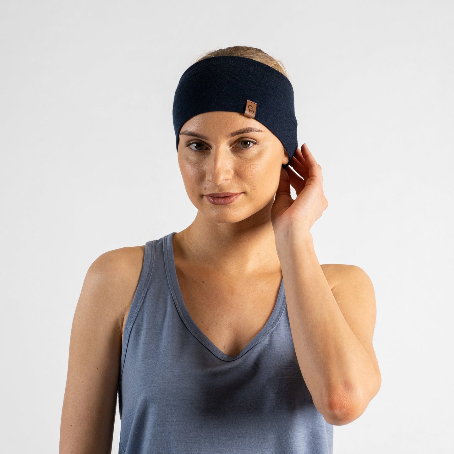 Women's 100% Merino Headband Navy Blue