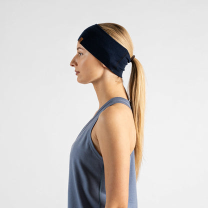Women's 100% Merino Headband Navy Blue