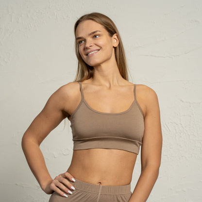 Women's Natural 100% Merino Wool Bralette