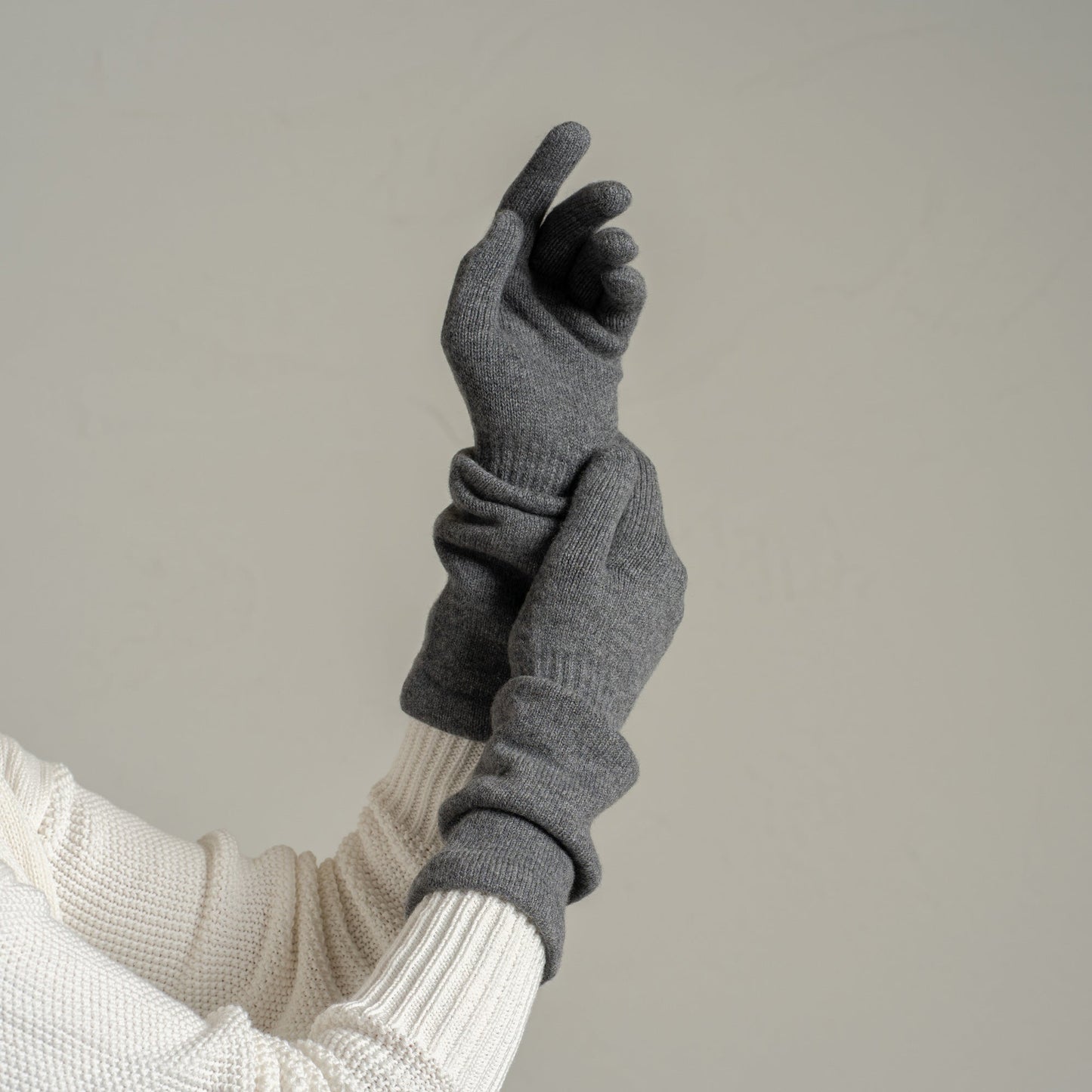 Women's Knit Cashmere Long Gloves