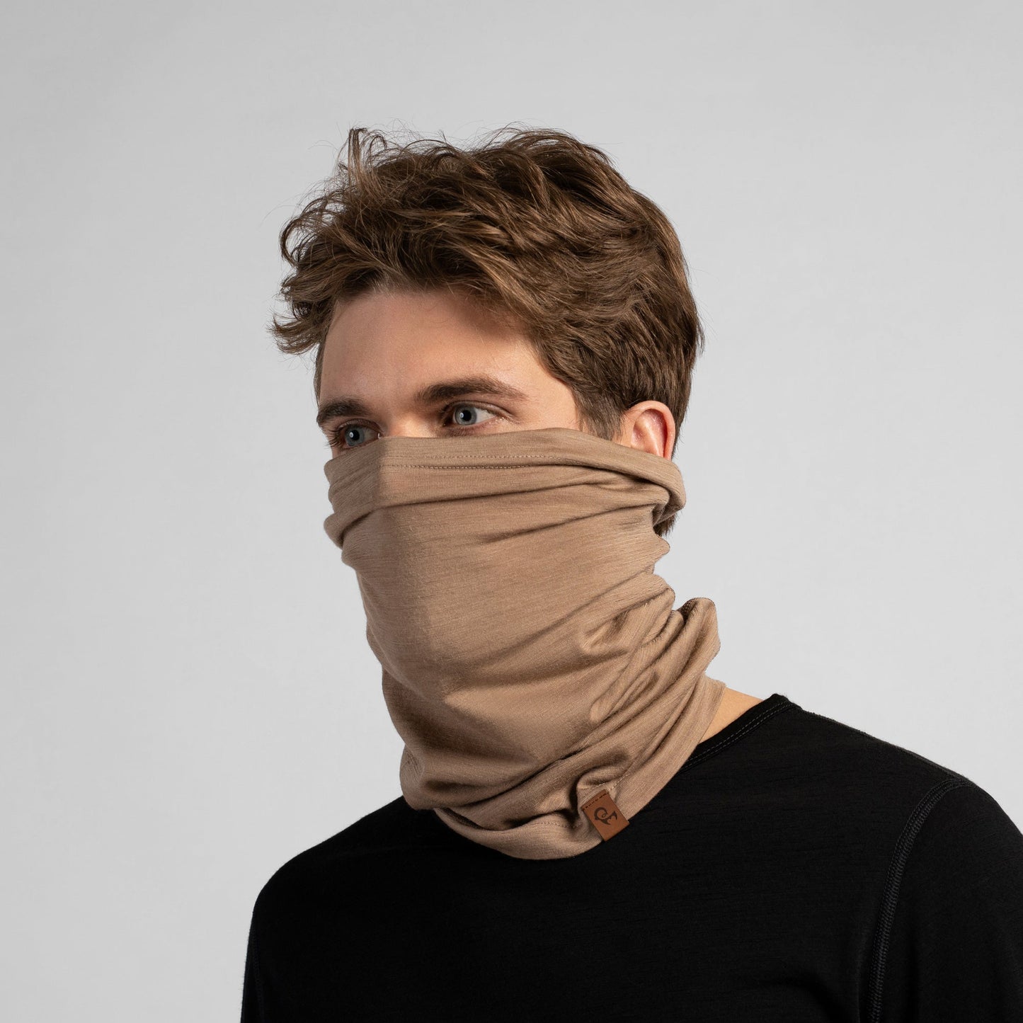 100% Merino Wool Long Neck Gaiter For Men