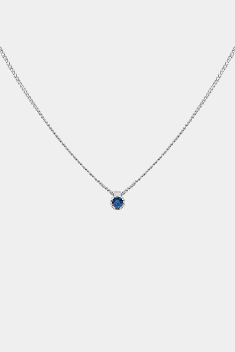 Mini Sapphire Necklace | 9K Gold