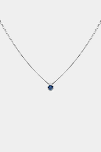 Mini Sapphire Necklace | 9K Gold