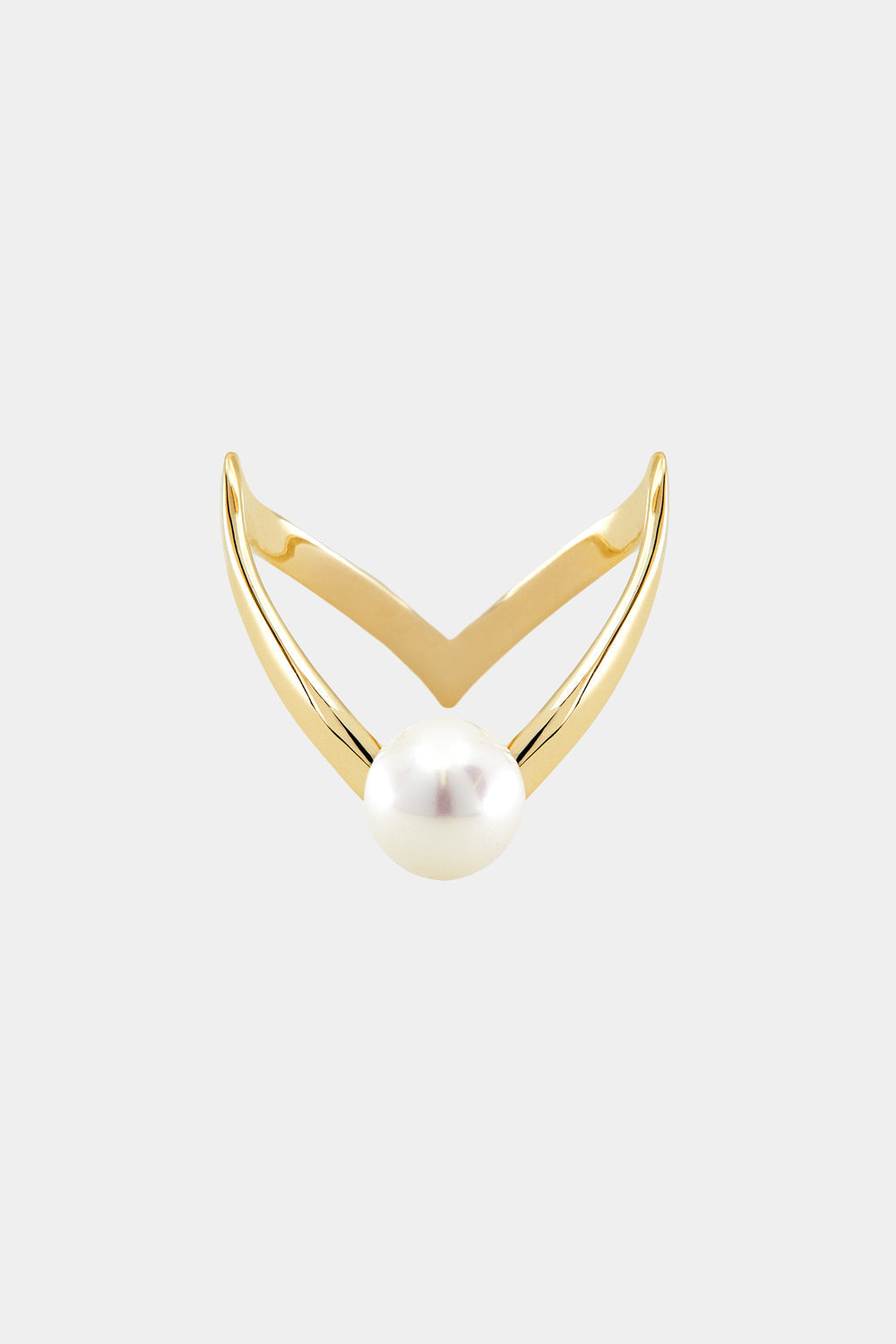 En Pointe Pearl Ring | 9K Yellow Gold