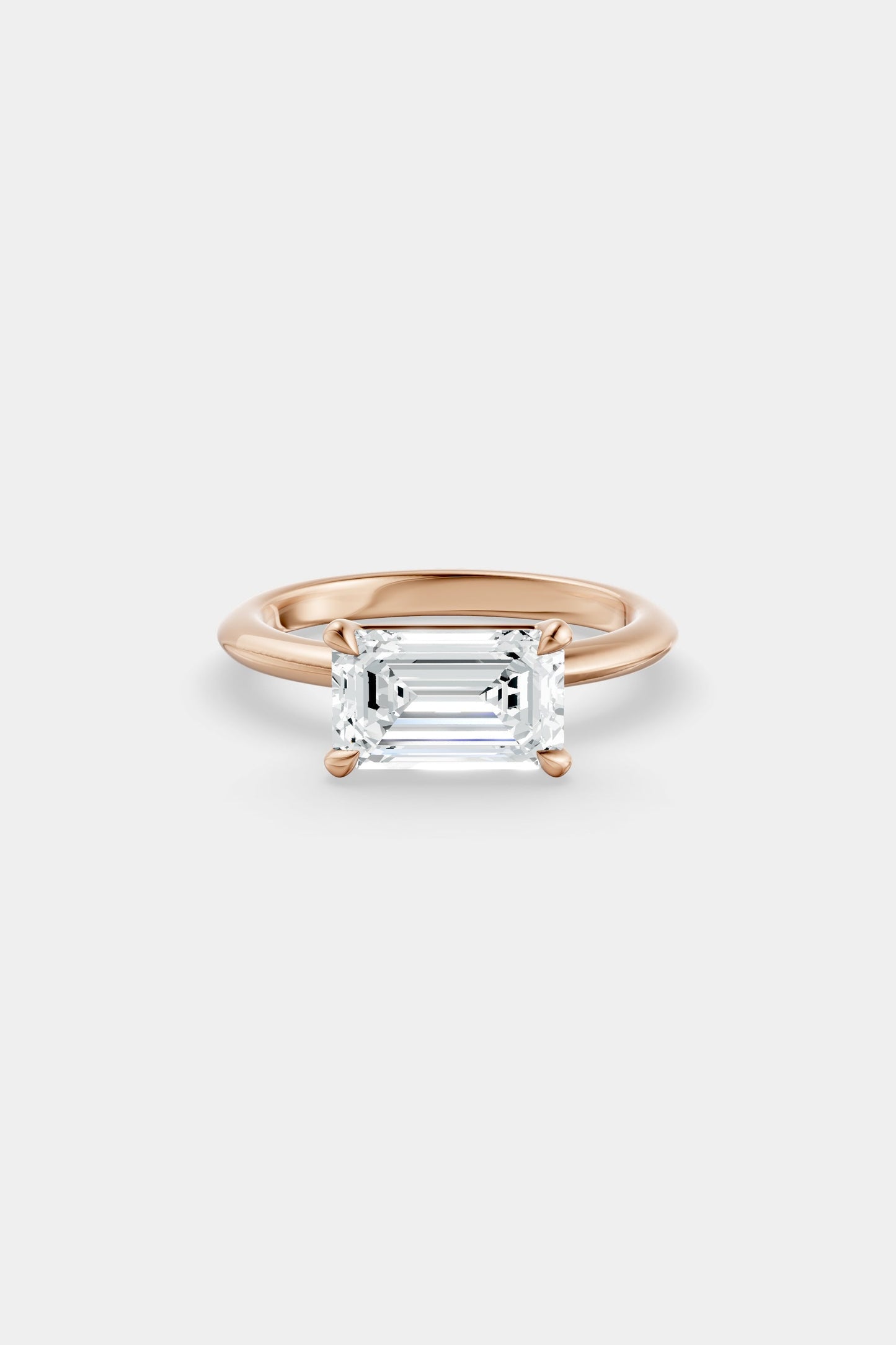 East West Diamond Solitaire Ring | Gwen Band
